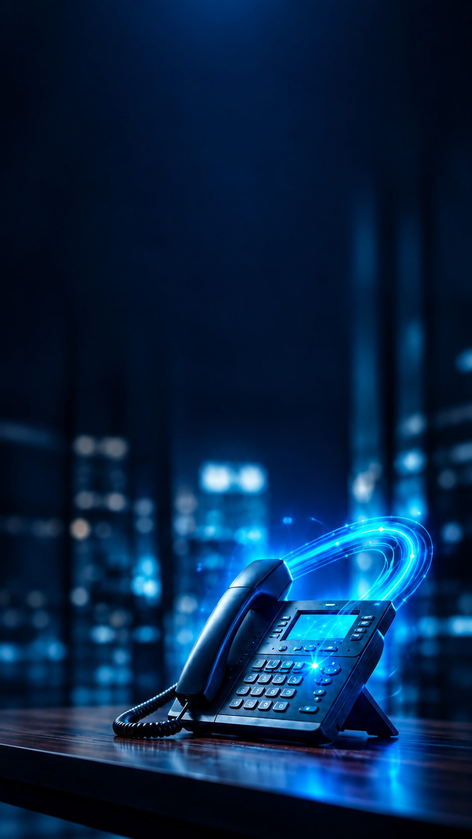Telefone corporativo com display iluminado